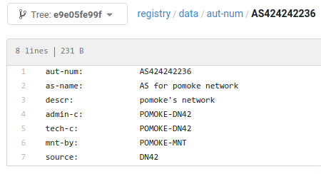 DN42 Registry 中的错误 ASN